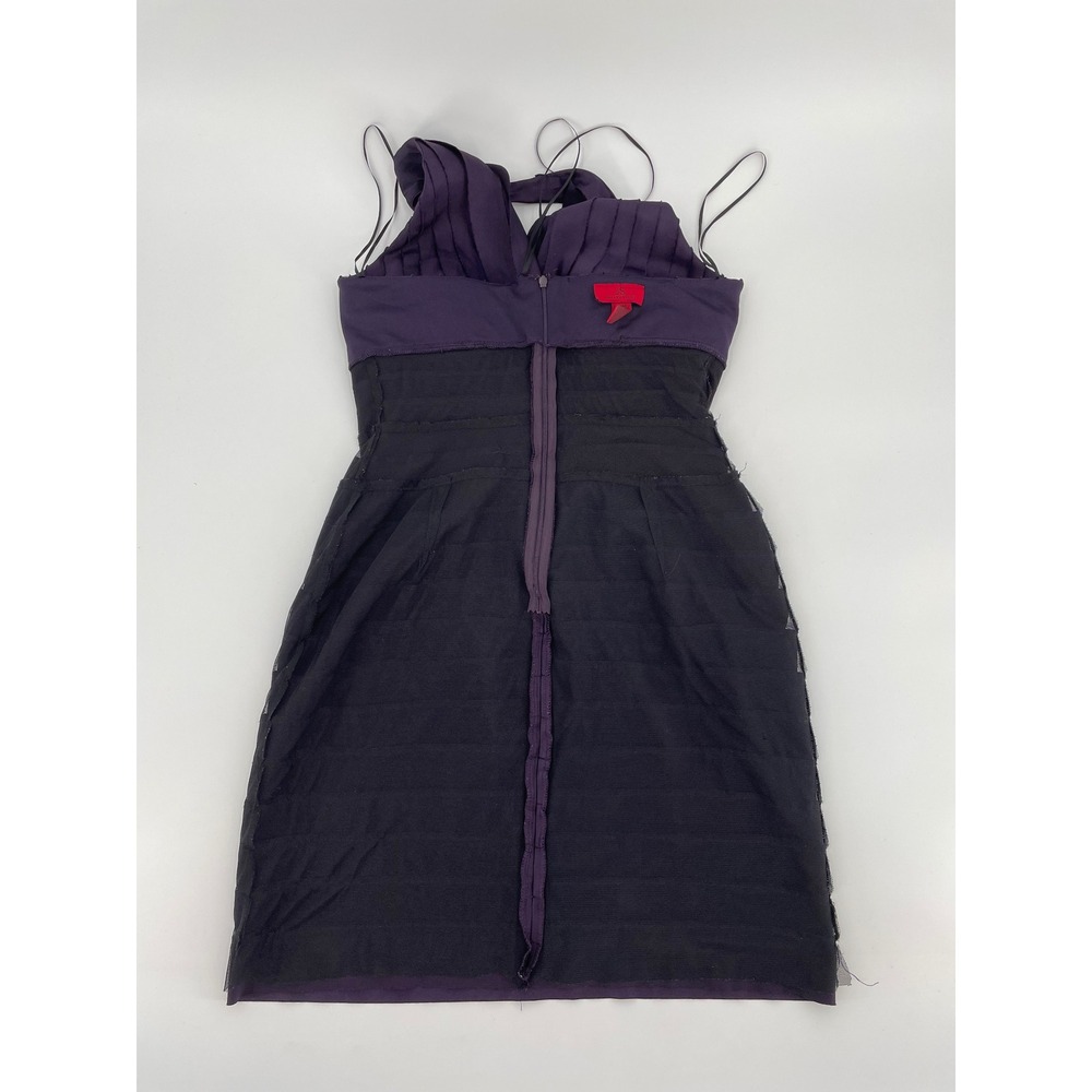 JS Collections Purple Tiered Halter Dress Size 12 Cocktail Wedding Guest Midi - Picture 11 of 11